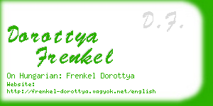 dorottya frenkel business card